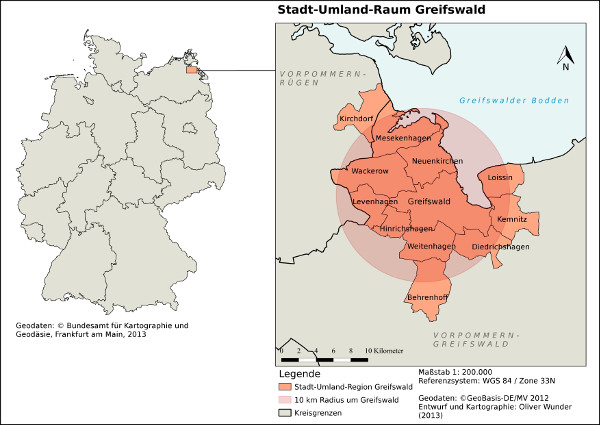 Karte des Untersuchungsraums